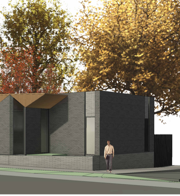 Architectural render of the proposed clubhouse (3 of 3)