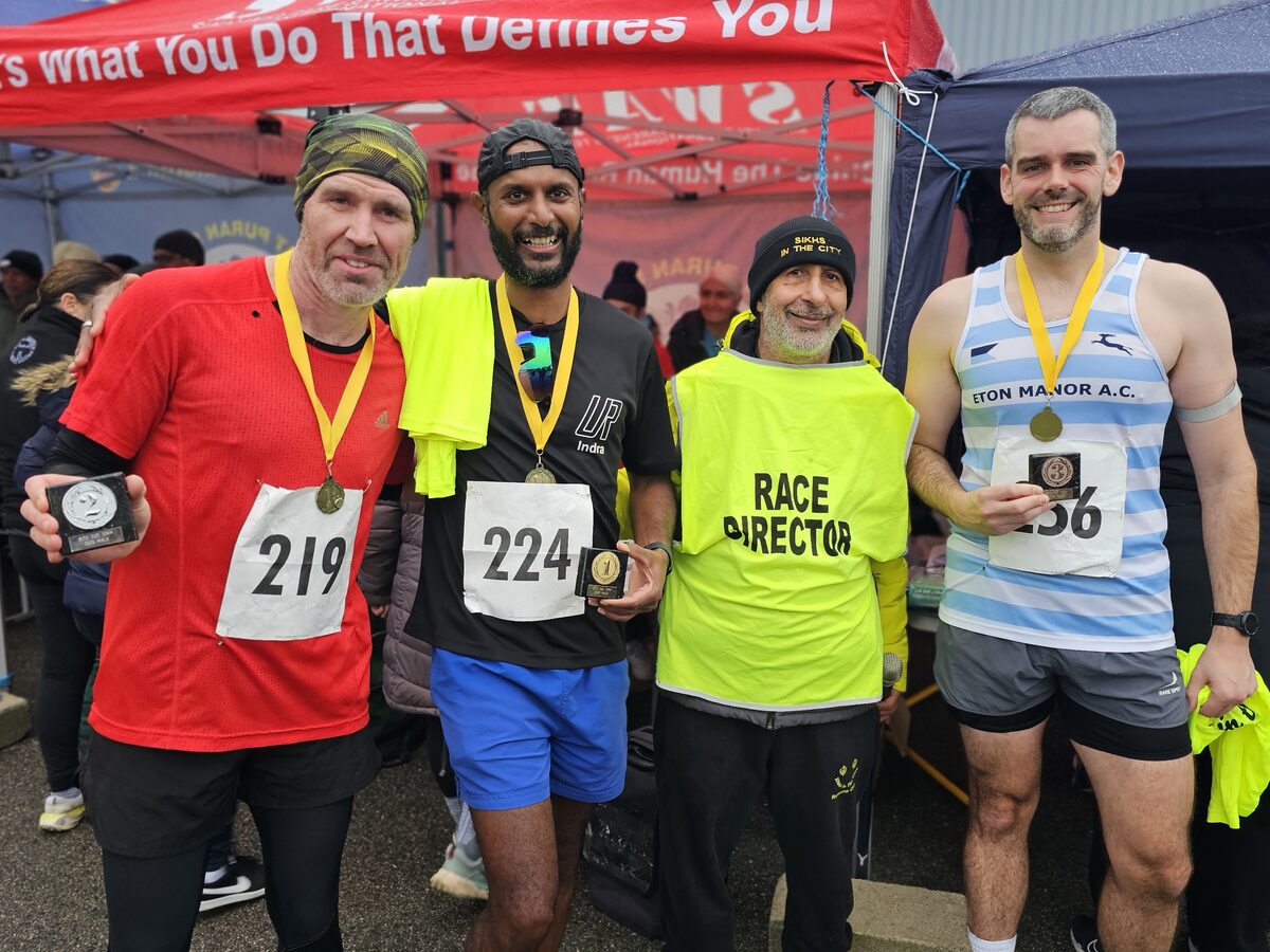 Club members at a marathon event